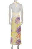 Floral Halter Maxi Dress
