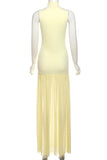 Sleeveless Maxi Dress with Sheer Overlay