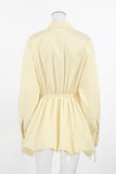 Relaxed Fit Button-Front Casual Dress