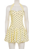 Polka Dot Halter Casual Dress