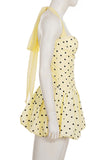 Polka Dot Halter Casual Dress