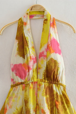 Halter Neck Tie-Dye Dress