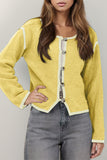 Button-Front Cropped Cardigan