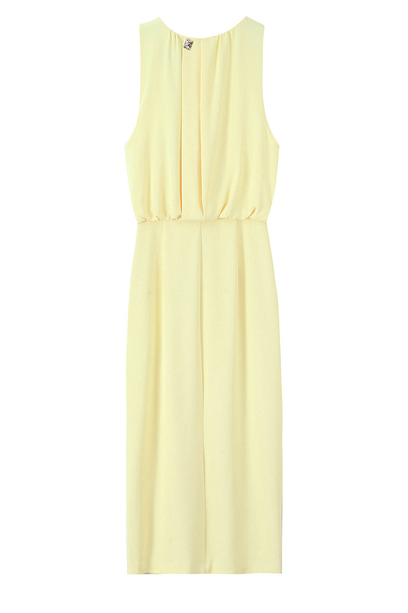 Sleeveless Draped Casual Dress