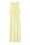 Sleeveless Draped Casual Dress