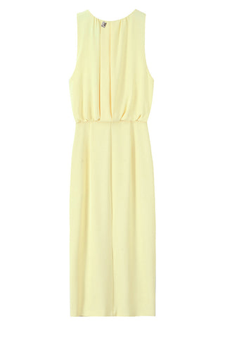 Sleeveless Draped Casual Dress