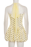 Polka Dot Halter Casual Dress