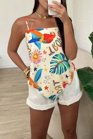 Vibrant Tropical Print Camisole