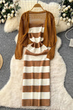Striped Casual Knit Dress