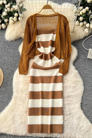 Striped Casual Knit Dress