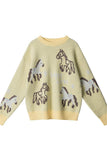 Trendy Horse Pattern Sweater