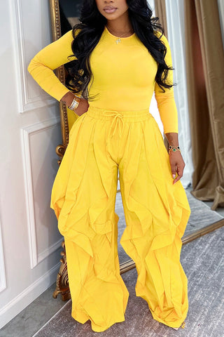 Stylish Wide-Leg Pants Set