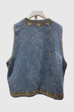 Embellished Button-Front Vest