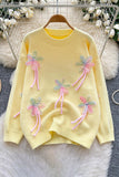 Embellished Floral Appliqué Sweater