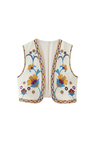 Floral Bohemian Vest