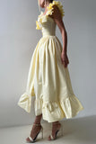 Ruffle-Detail Button-Front Dress