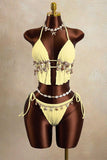 Chic Shell-Embellished Bikini Set