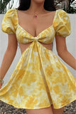 Cutout Tie-Front Casual Dress