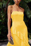 Asymmetrical Pleated Casual Dress