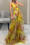 Elegant Floral Evening Gown