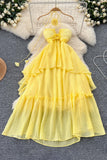 Halter Layered Casual Dress