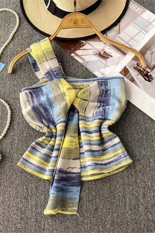 Striped Bow Tie Tank Top