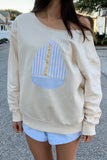 Sailboat Patchwork Sweatshirt