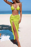 Elegant Bikini Set with Cover-Up Skirt