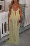 Elegant Cut-Out Evening Gown