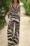 Zebra Print Halter Vest