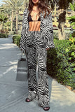 Zebra Print Pants Set