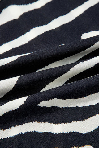 Zebra Striped Wide-Leg Pants