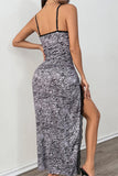 Strappy Print Maxi Dress