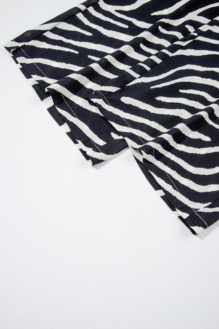 Zebra Striped Wide-Leg Pants