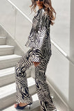 Zebra Print Pants Set