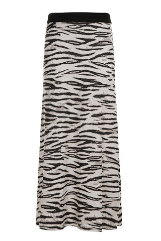 Animal Print Maxi Skirt