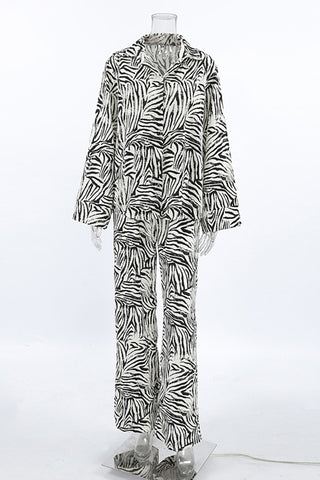Zebra Print Pants Set