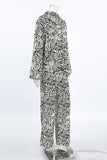 Zebra Print Pants Set