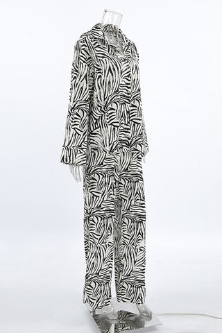 Zebra Print Pants Set