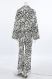 Zebra Print Pants Set