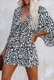 Tie-Front Patterned Romper