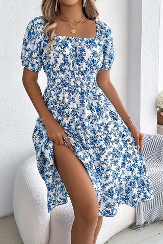 Off-Shoulder Smocked Casual Dress