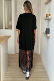 Lace Hem Short Sleeve Dress
