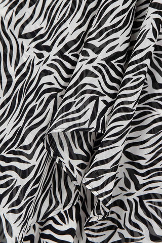 Wild Print Asymmetrical Maxi Skirt