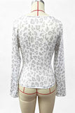 Polka Dot Long Sleeve Bodycon Top