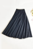 Sheer Mesh Overlay A-Line Skirt