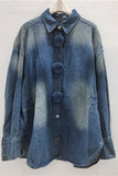Round Button Long Sleeve Shirt