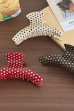 Polka Dot Acetate Hair Claw Clip