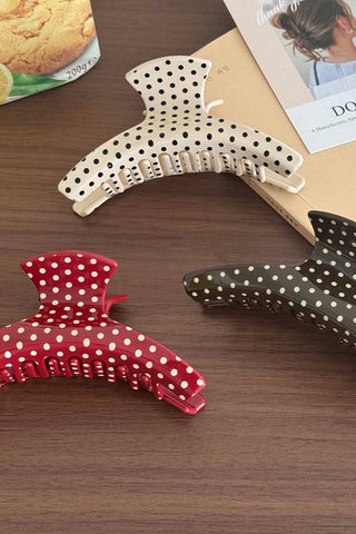 Polka Dot Acetate Hair Claw Clip