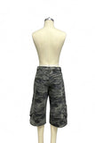 Camouflage Cargo Pocket Capri Pants
